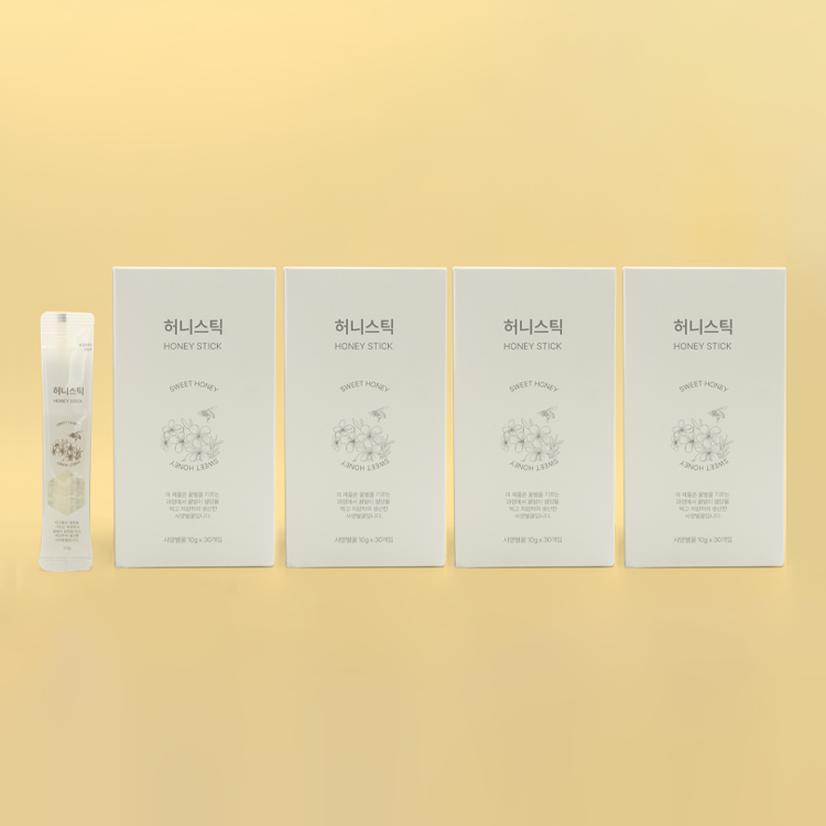비즈랩 허니스틱 사양 벌꿀스틱 스틱꿀 꿀스틱 10g 30포 4개