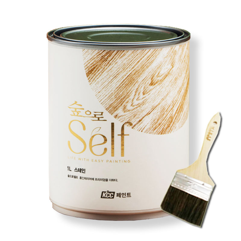 KCC 숲으로셀프 스테인 친환경 수성 오일스테인 1L 투명 제품 이미지