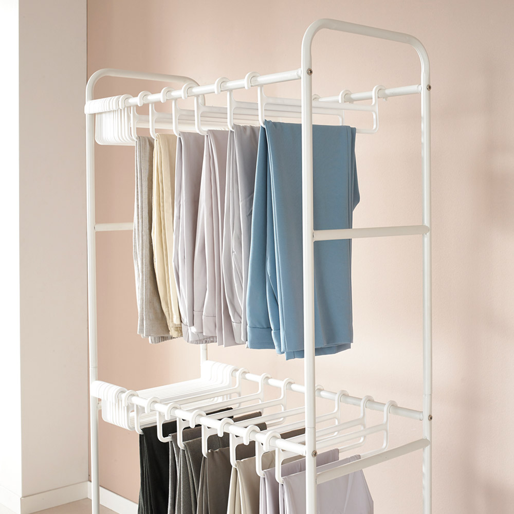 이동식 철제 옷걸이 스탠드 바지걸이 행거 조립식 1단 500