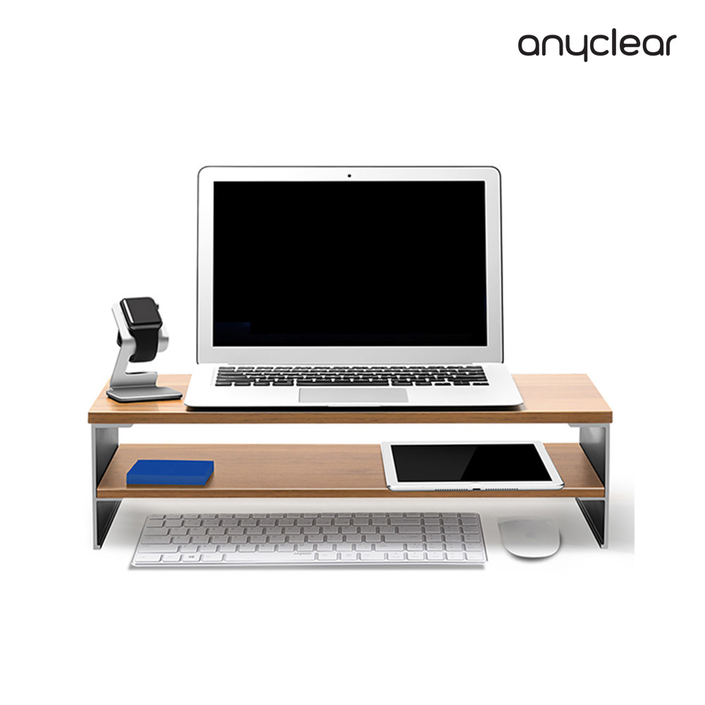 애니클리어 프리미엄 2단 선반 랩탑 거치대 수납 모니터 받침대 LG-30
