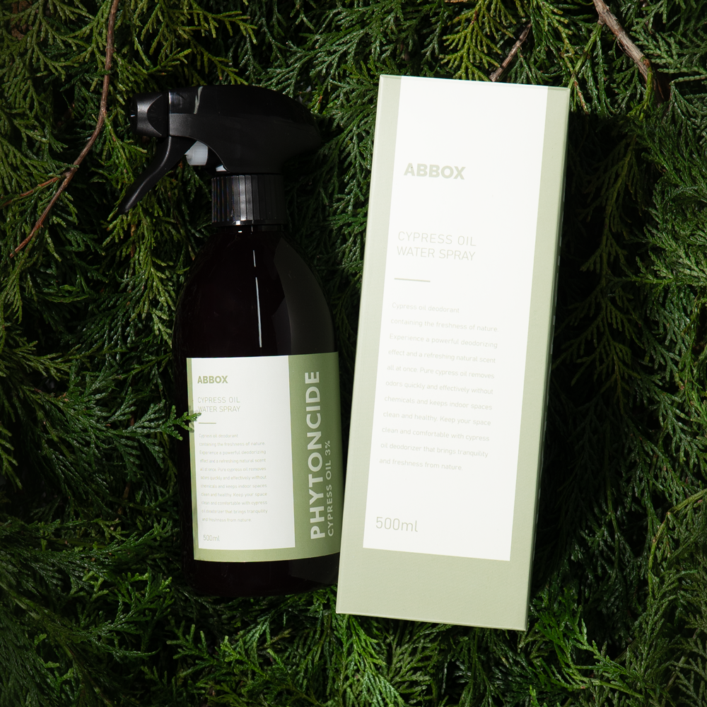 에이비박스 천연 피톤치드 편백오일수 3% 향균 탈취 공간힐링 룸스프레이 500ml, 1개