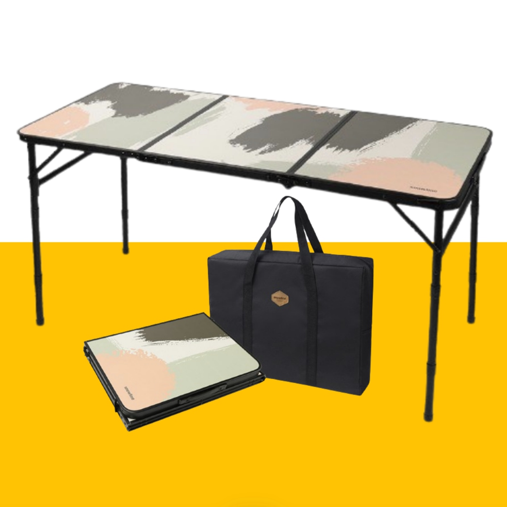 스노우라인 캠핑테이블 이지3폴딩테이블 높이조절 접이식테이블 경량 패턴
