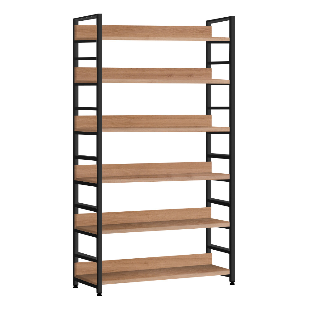 슬림가로책장 소형 lp수납함 아이방소파 레아 L자형 6단800 B 철제책장 오크