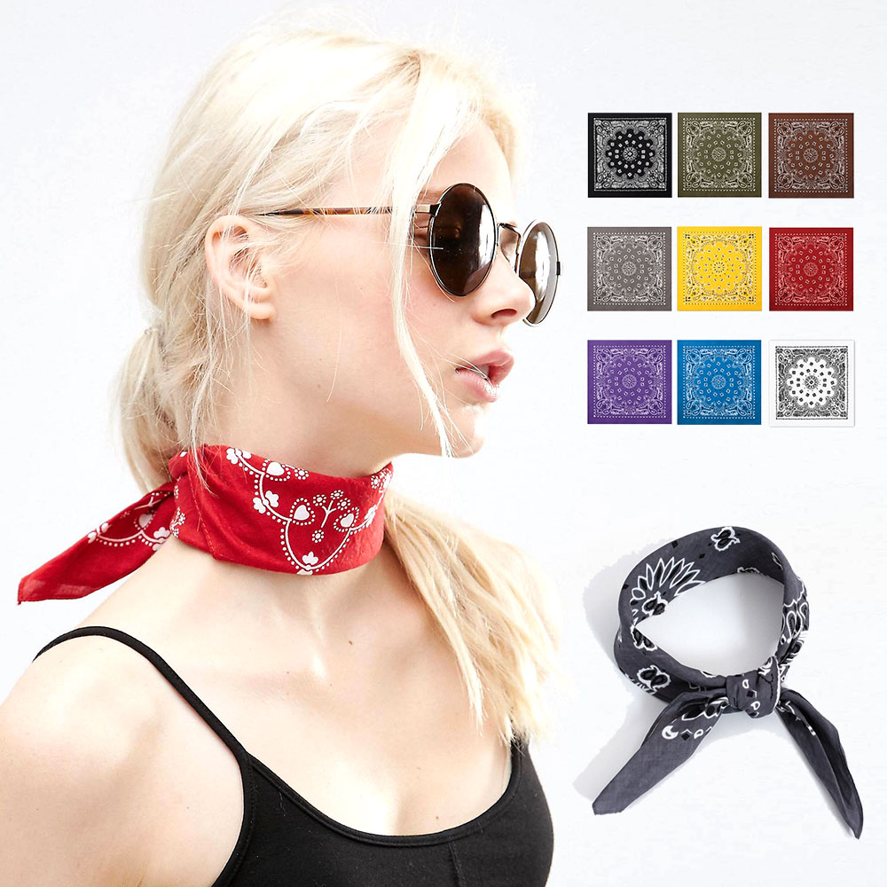 반다나 페이즐리 헤어밴드 스카프 손수건