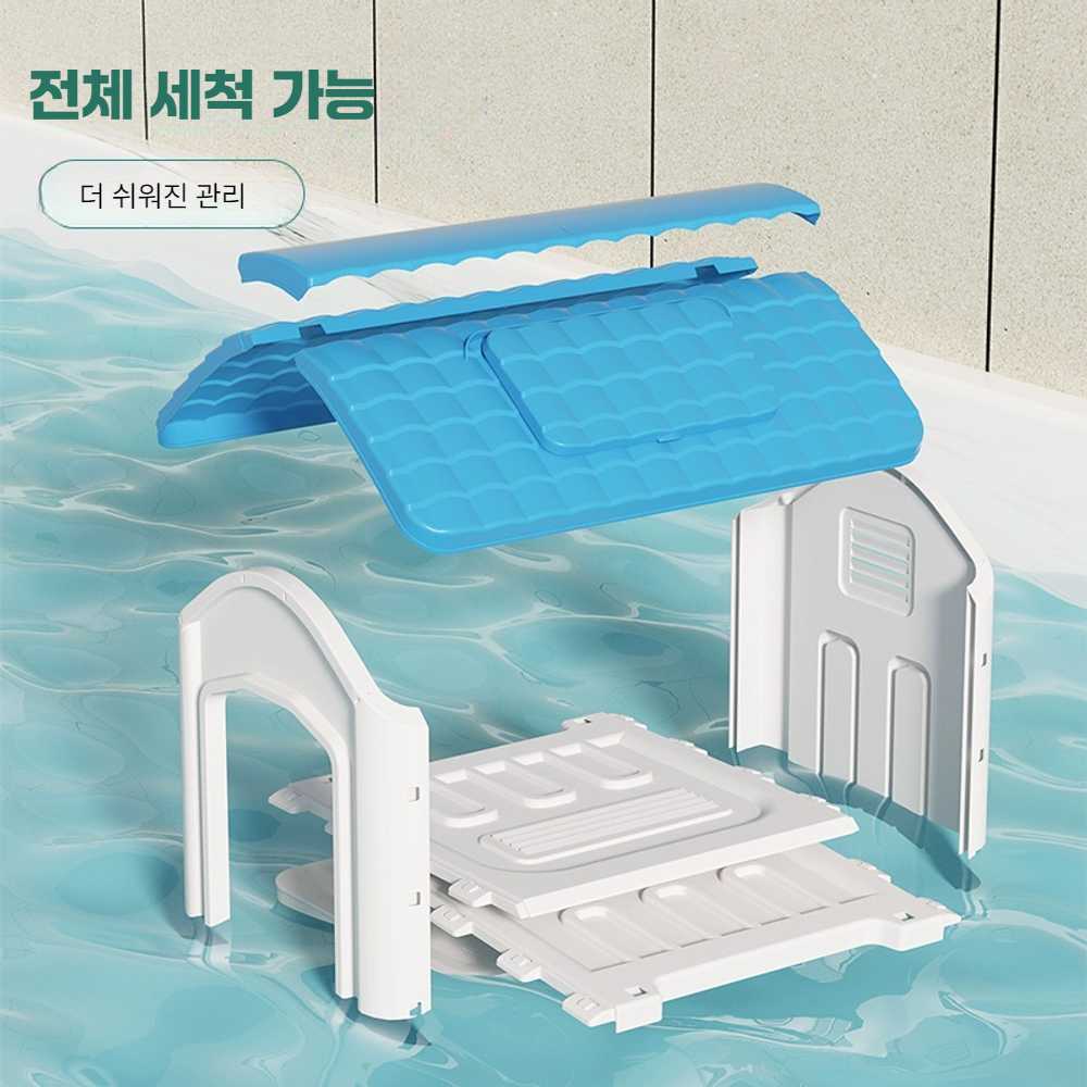 실외 견사 중형 대형 개집 진돗개 반려견 하우스 301 블루 문X 12Kg - 상세 이미지 4