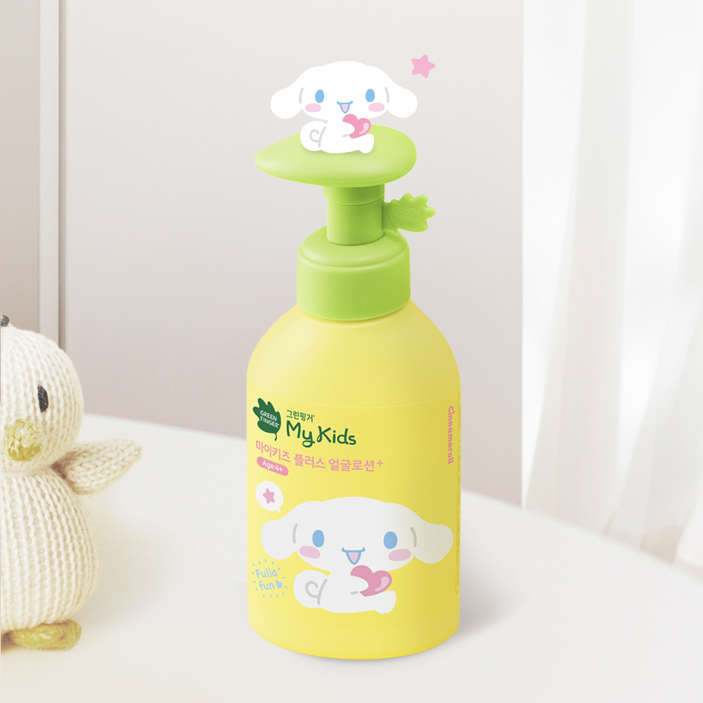 그린핑거 마이키즈 플러스 산리오 시나모롤 얼굴로션 160ml + 얼굴클렌저 200ml/ 한정판 에디션, 48시간 보습, 키즈, 아기, 유아, 베이비 이미지 3
