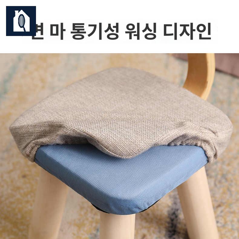 등받이 의자 작은 용 낮은 홈 패브릭 곤색 - 상세 이미지 2