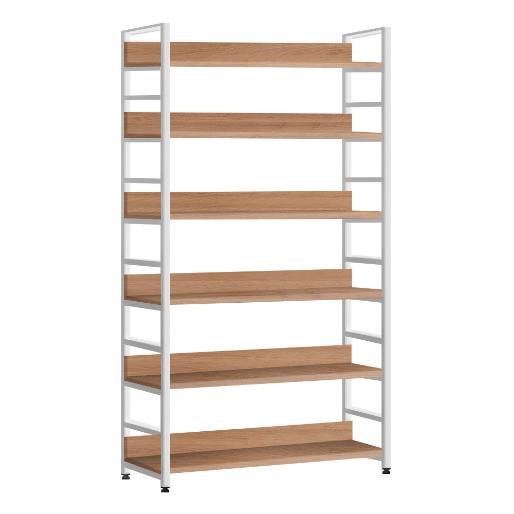 수납함lp책장 소파아이방 슬림가로소형레아 L자형 6단800 H 철제책장 오크