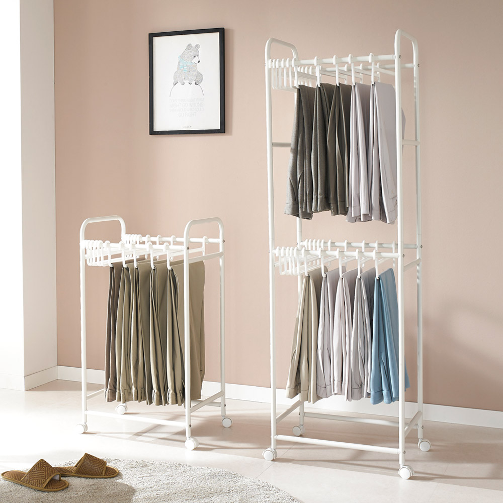 이동식 철제 옷걸이 스탠드 바지걸이 행거 조립식 1단 500