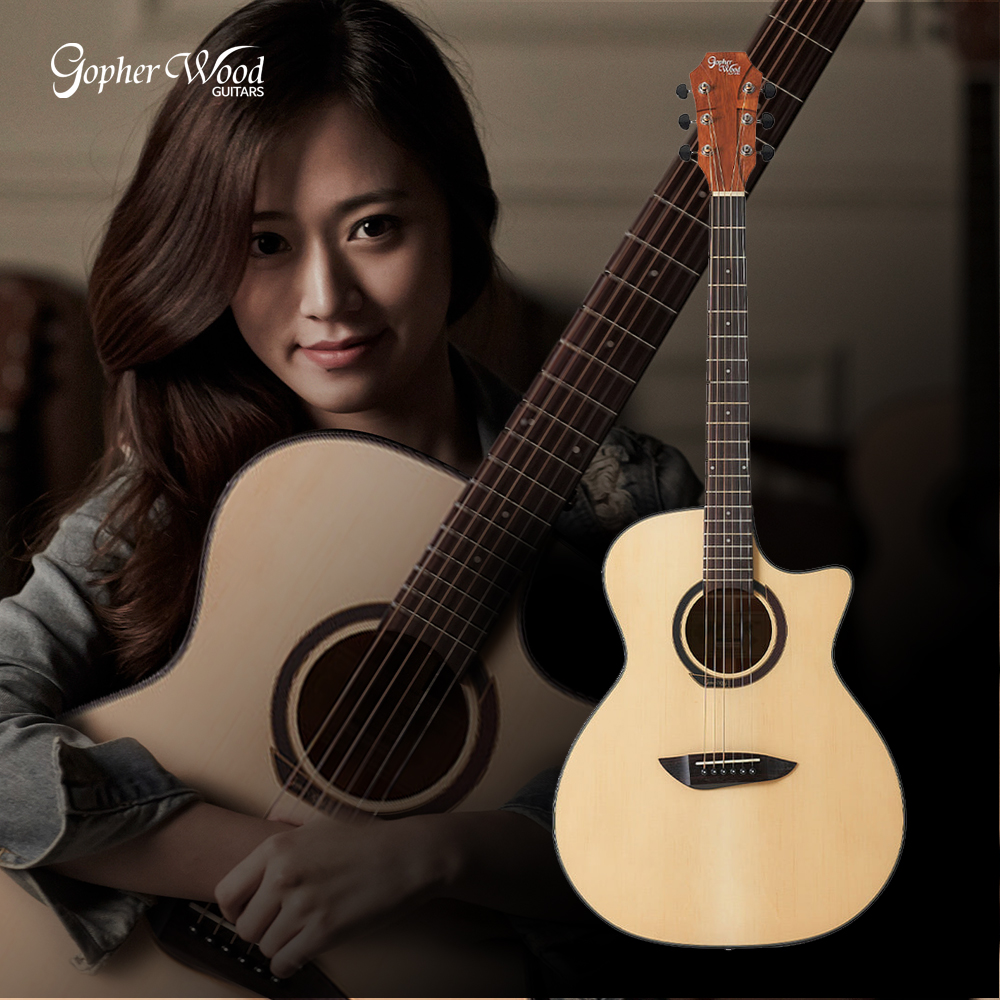 고퍼우드 G130CE 입문용 통기타 픽업장착 풀패키지 G-130CE - 상세 이미지 3