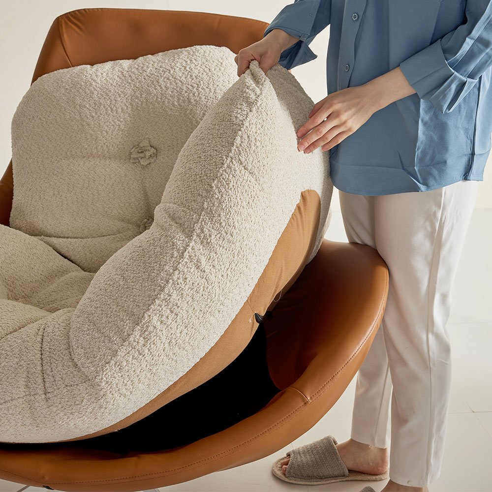 1인용 패브릭 안락 수유 의자 360도 회전 쇼파 SF-002