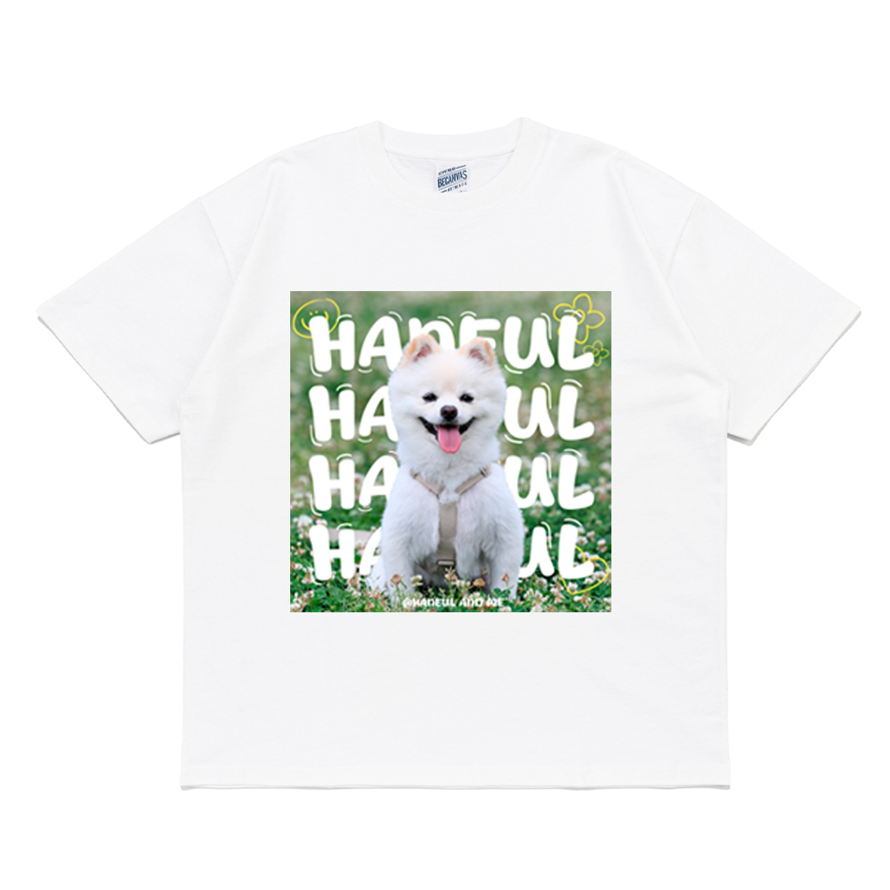 더오래 커스텀 티셔츠 강아지 고양이 주문제작 18수 루즈 오버핏 디자인 1번 - 상세 이미지 4