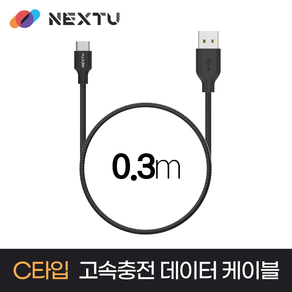 넥스트유 케루디 A To C 타입 18W 고속 충전 케이블 0.3m, 1개 - 상세 이미지 2