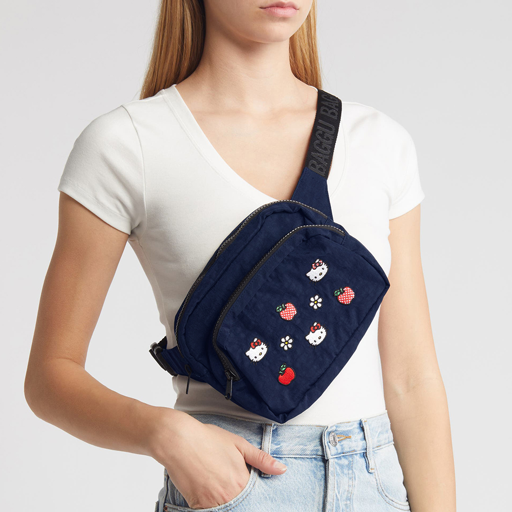 바쿠 산리오 키티 콜라보 힙색 슬링백 여행 가방 웨이스트백 벨트 백 BAGGU
