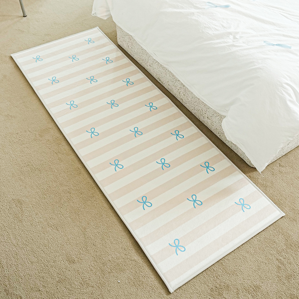 포시엘라 국내산 미니 러그 먼지없는 단모 사계절 워셔블 침대 인테리어 사각 러그 클레식