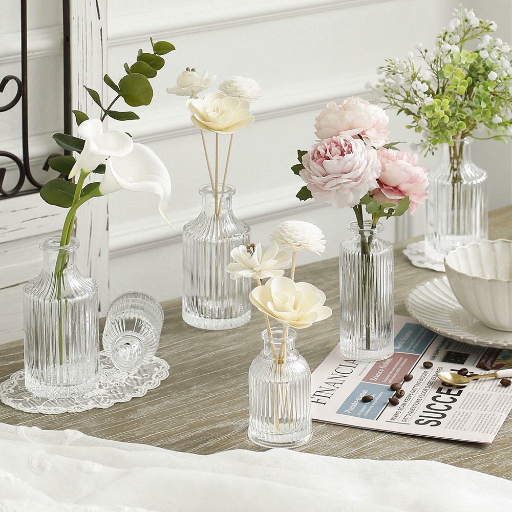 커피 테이블 미니 유리 인테리어 오브제 화병 디퓨저 감성 드라이 플라워 공병 유리병 A소