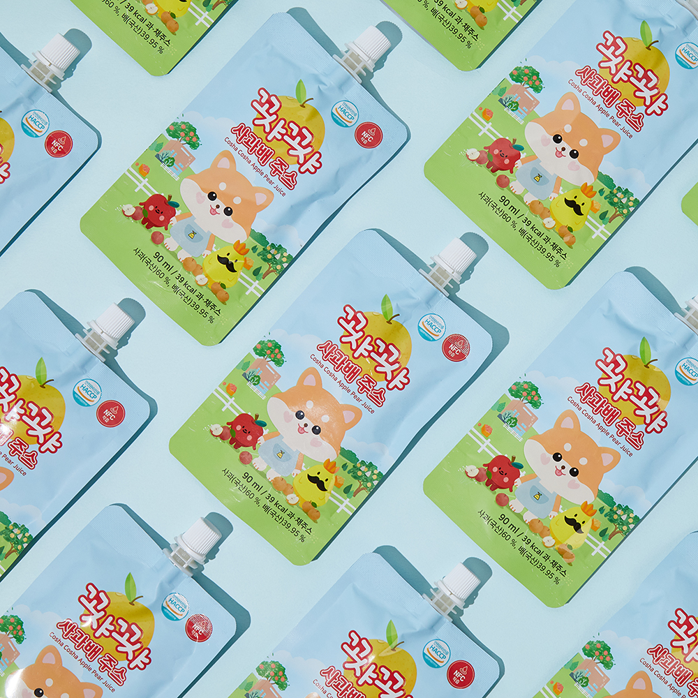 [꼬샤꼬샤] 사과배주스 90ml 30포 스파우트형 - 상세 이미지 2