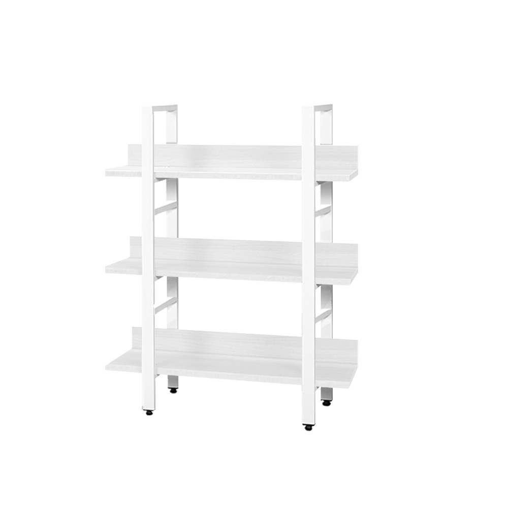 깊은가로형책장 거실서재화 와이드 가벽레아 프리미엄L자형 3단800 H 철제책장 화이트