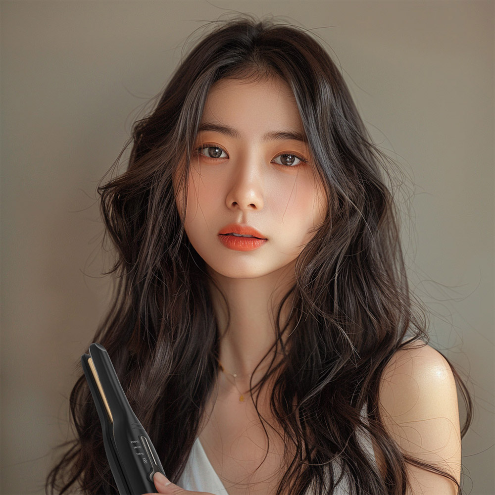 루모스 무선 미니 뿌리볼륨 고데기 앞머리 휴대용 C타입 충전 남자 매직기 OJELHS01B 블랙 이미지 3