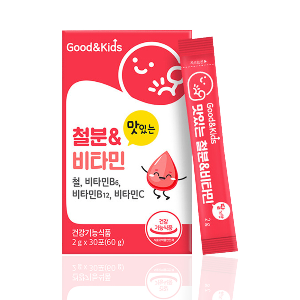 맛있는 어린이 철분 영양제 가루 스틱 1개월 고함량 키즈 철분제 딸기맛 아이 아동 주니어 - 상세 이미지 2