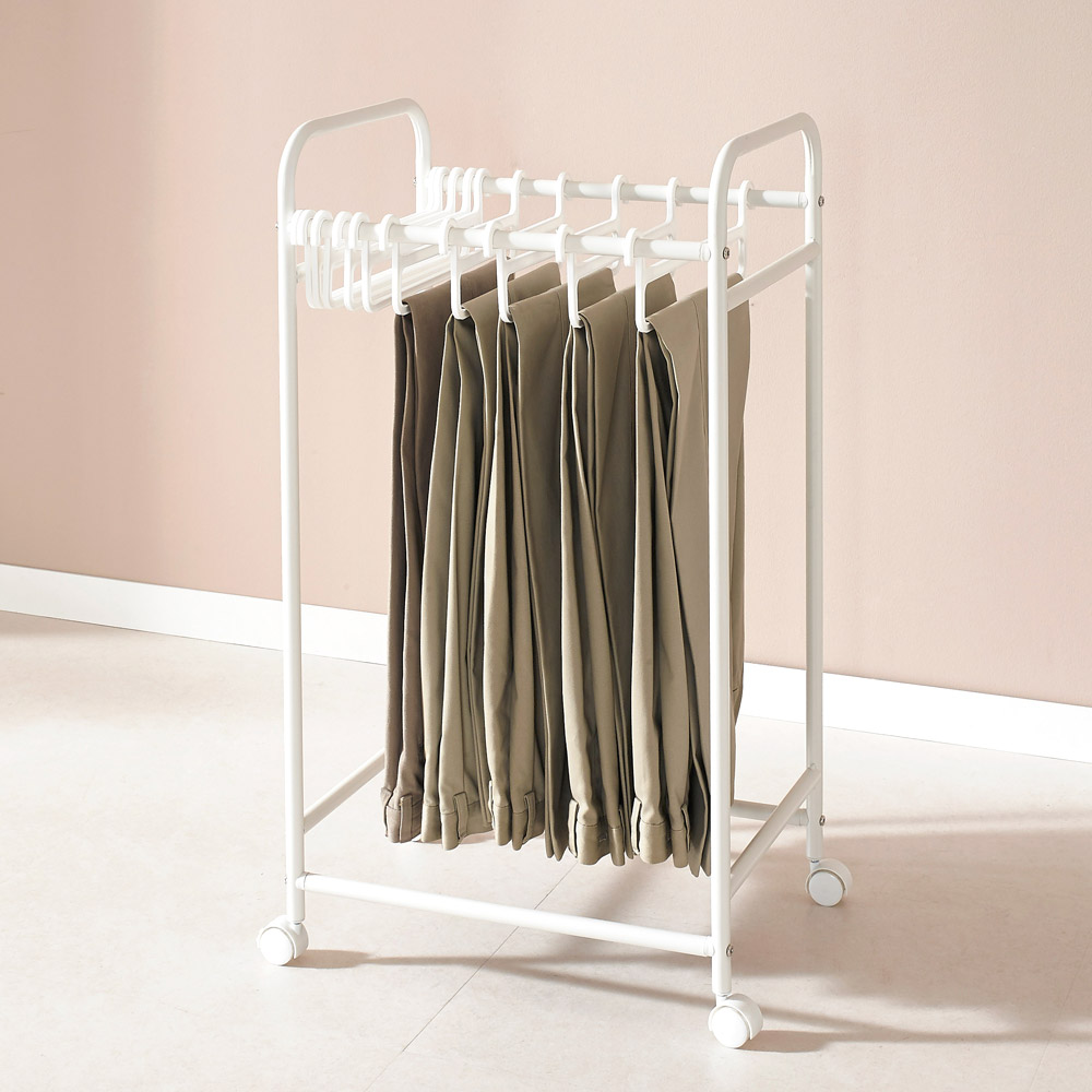 이동식 철제 옷걸이 스탠드 바지걸이 행거 조립식 1단 500