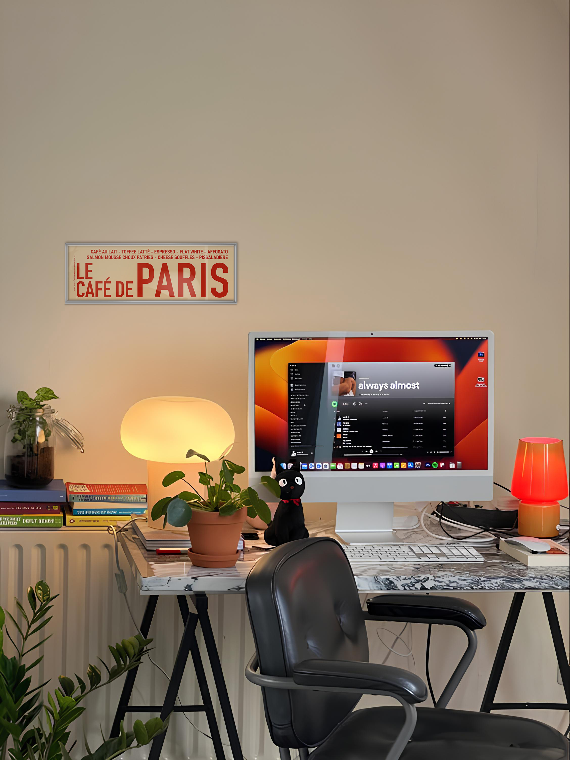 애시드로우 파리 카페 포스터 프렌치 타이포 홈카페 인테리어 액자 Paris RED - 상세 이미지 5