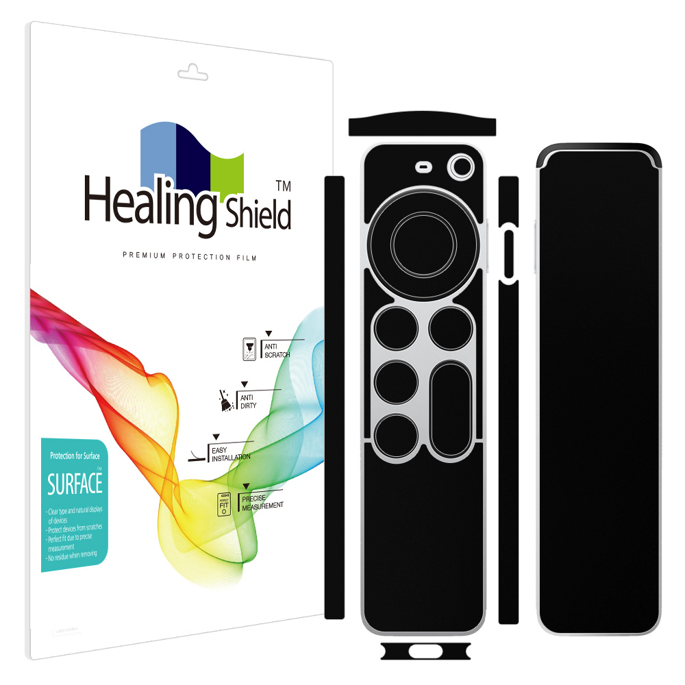 애플TV 7세대 리모컨 블랙 외부보호필름 세트