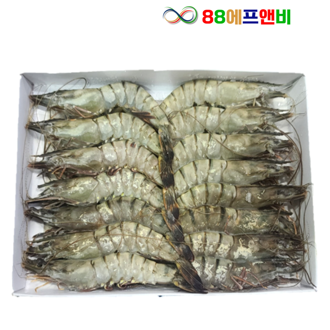 블랙타이거 새우 500G 30, 20, 15, 10미 새우소금구이 냉동새우 킹타이거