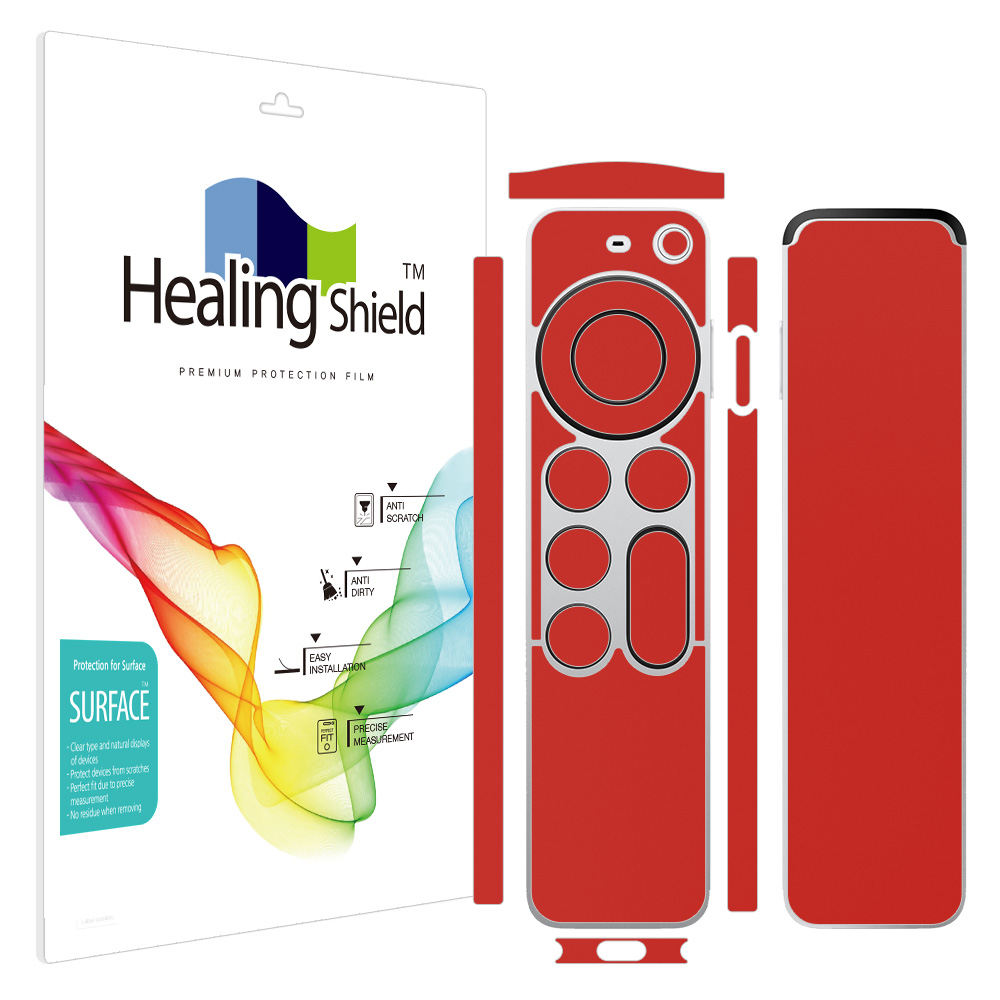 애플TV 7세대 리모컨 레드 외부보호필름 세트