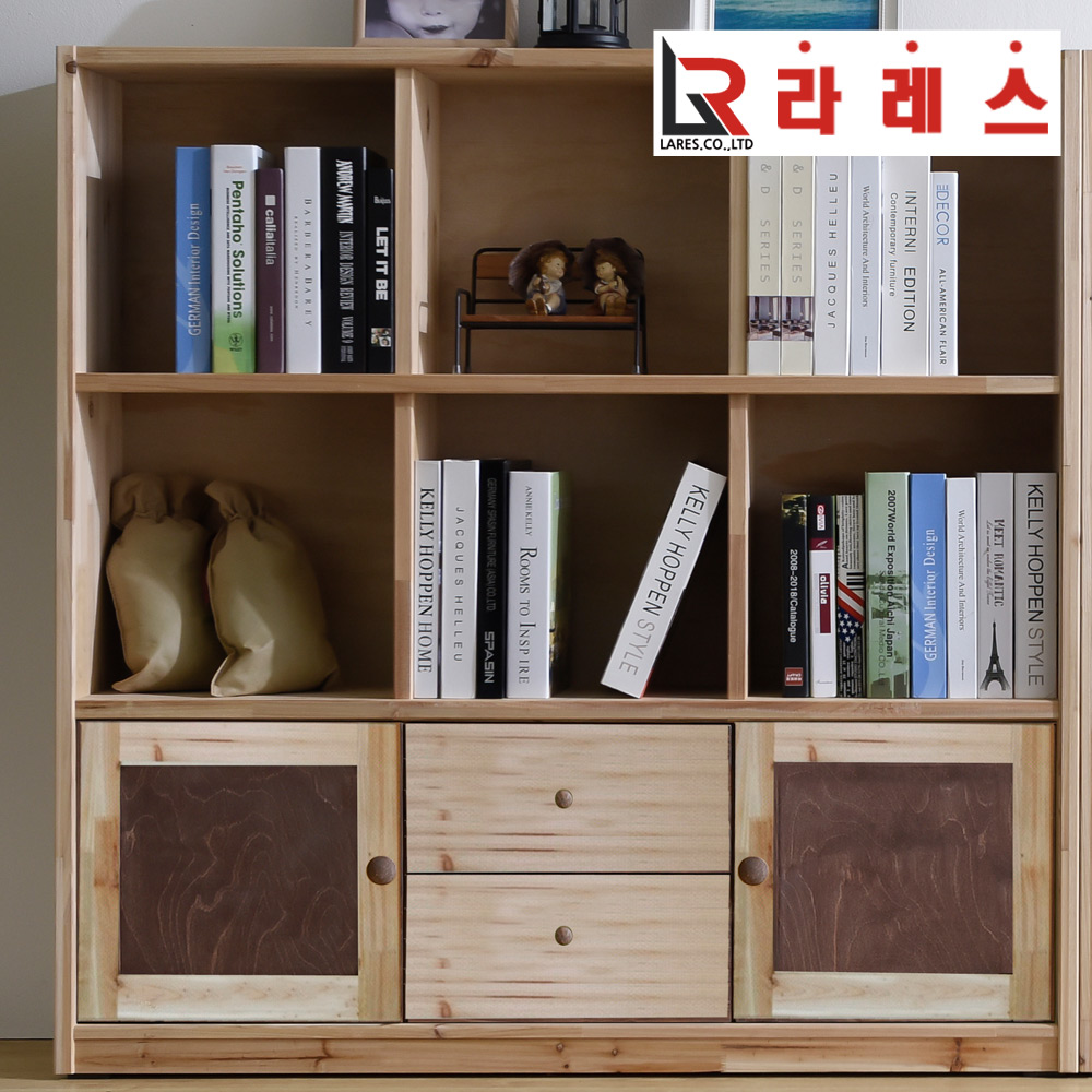 프라임 삼나무 3단 1200 수납 책장 - 메인 이미지