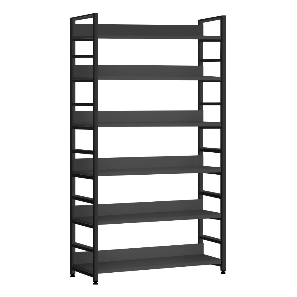 소파아이방책장 슬림가로소형 lp수납함레아 L자형 6단800 B 철제책장 그레이