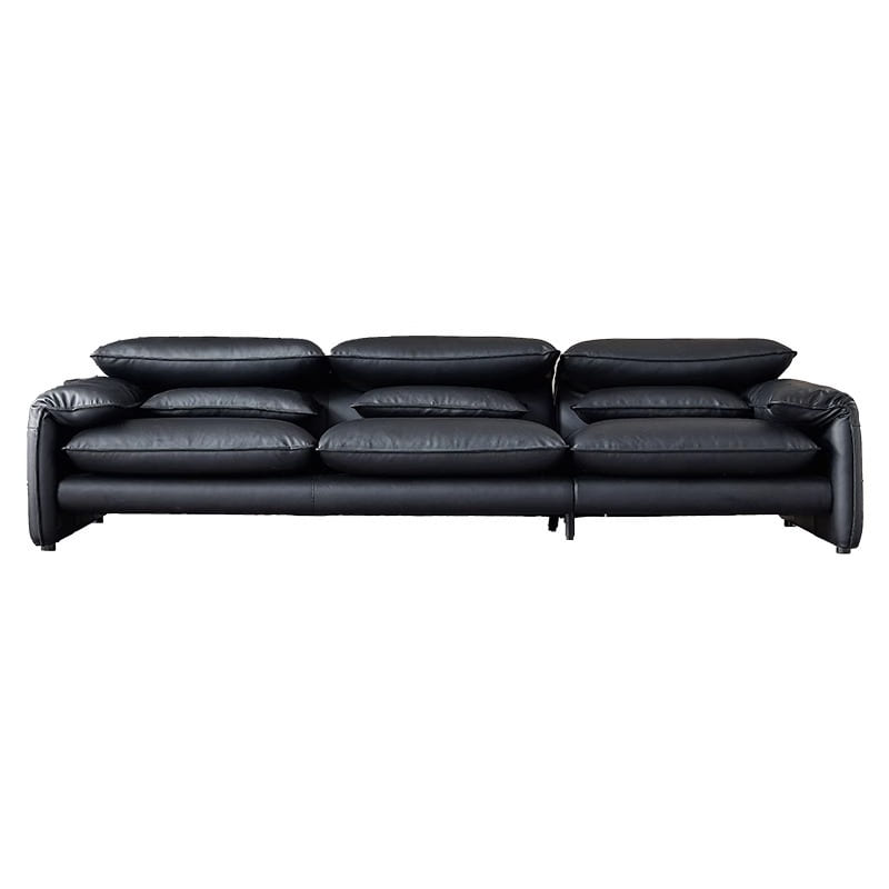마라룽가 천연 가죽 패브릭 소파 Maralunga Sofa 2인 접촉면 소가죽 - 상세 이미지 2