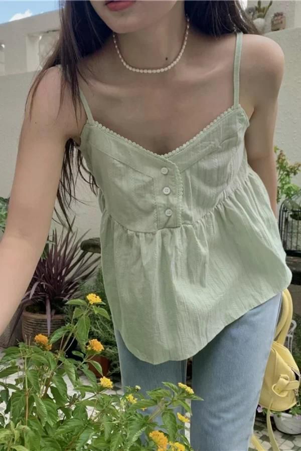 달콤한 순수한면 작은 여성 젊은 단단한 다재다능한 소녀 탑 여친룩 블랙 - 상세 이미지 5
