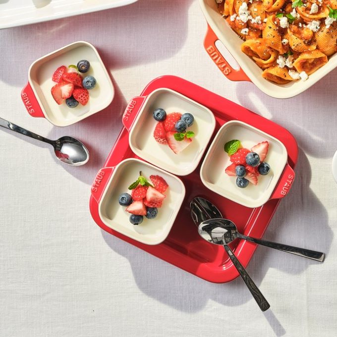 ST40511-119 스타우브 세라믹 사각서빙세트 체리