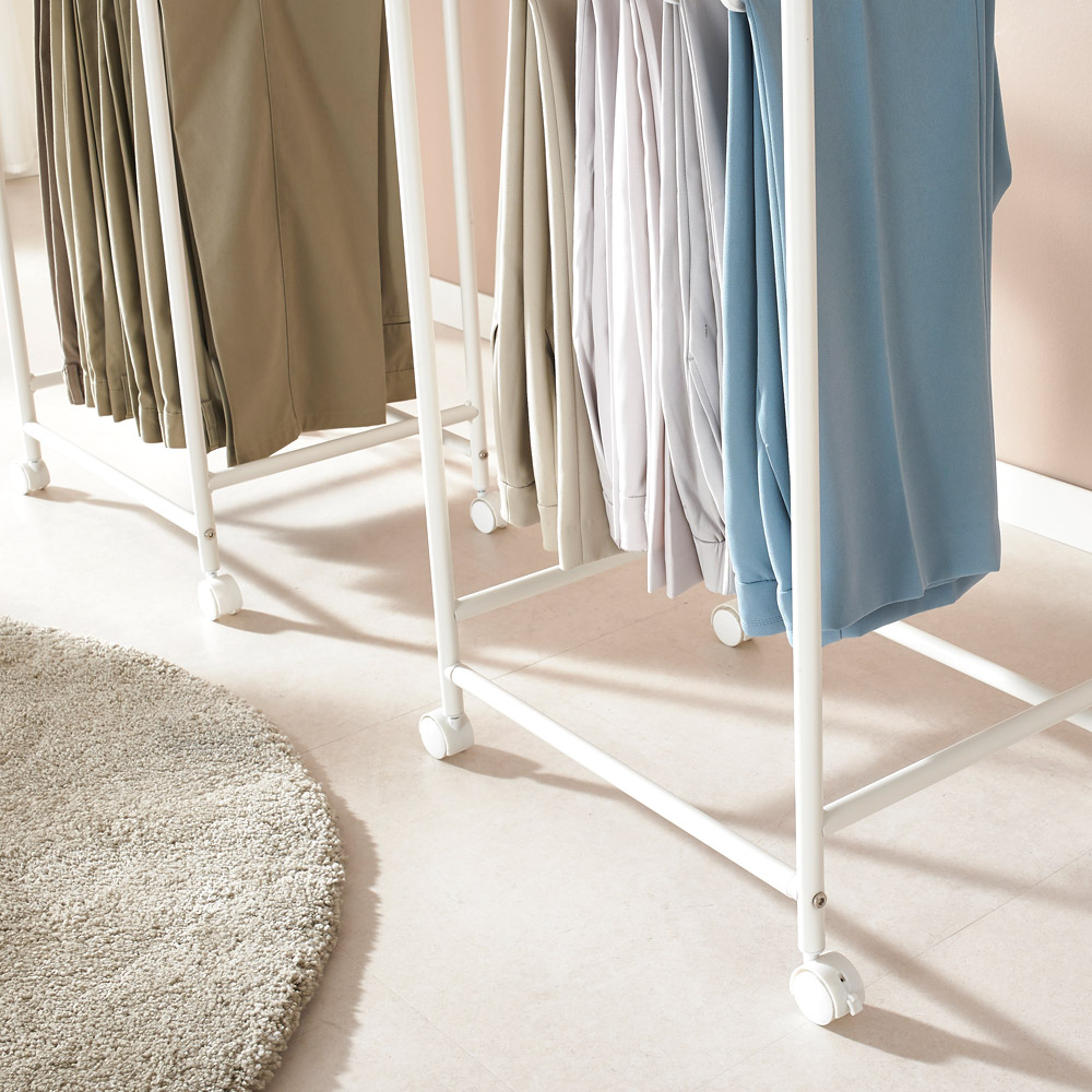 이동식 철제 옷걸이 스탠드 바지걸이 행거 조립식 1단 500