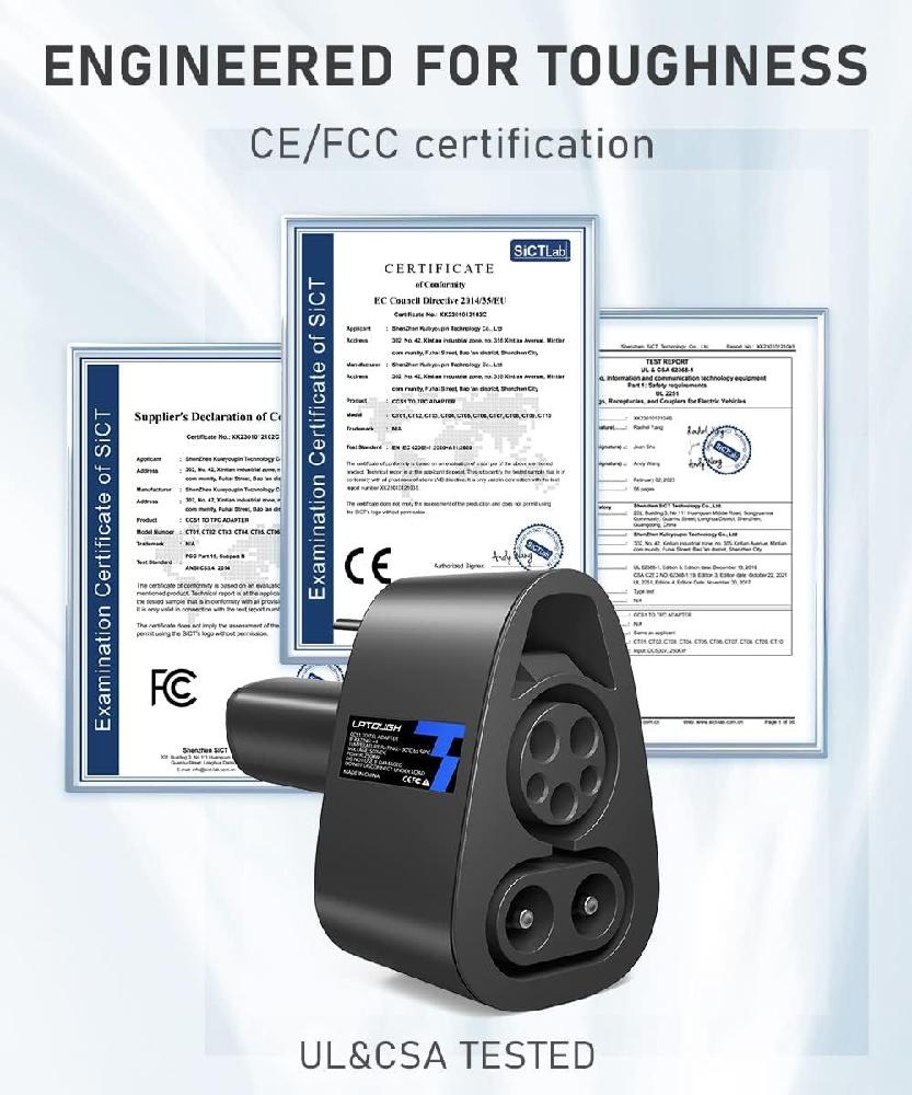 LaTough DC콤보 충전기 어댑터 CCS 플러그 전원 DC 모델 3/S/X/Y TSL 이미지 6