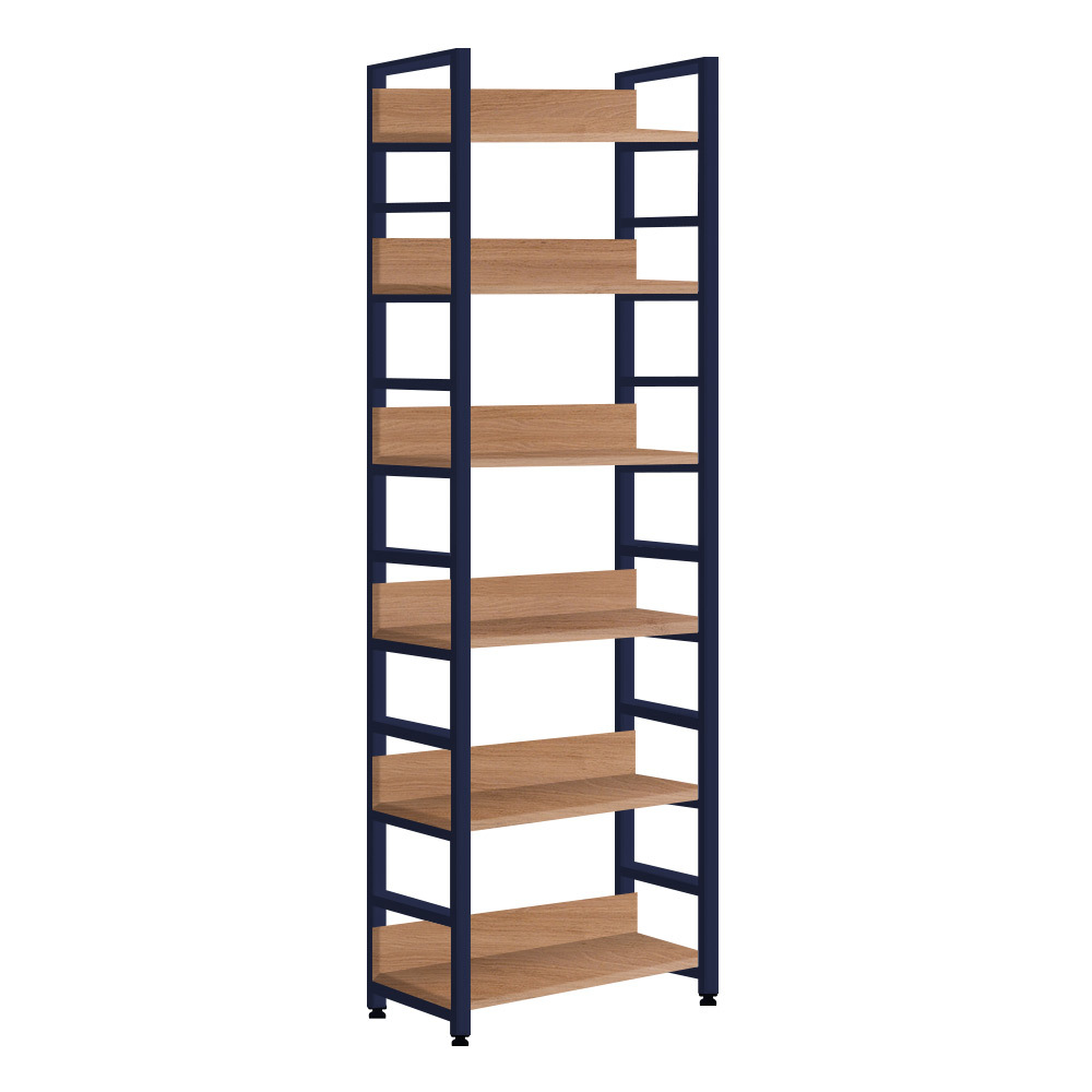 가로슬림책장 소형 lp수납함 아이방소파 레아 L자형 6단400 N 철제책장 오크