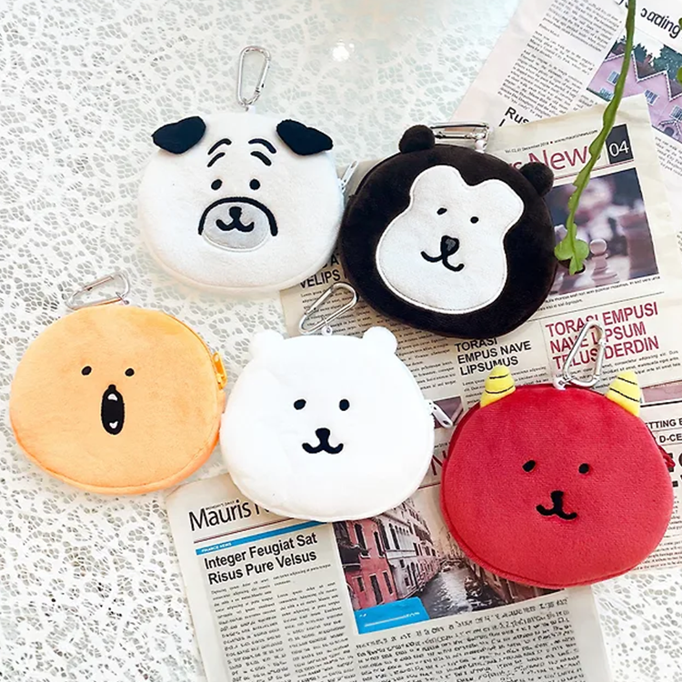 담곰이 얼굴 파우치 농담곰 릴패스 봉제 동전지갑 캐릭터 굿즈 - 상세 이미지 3