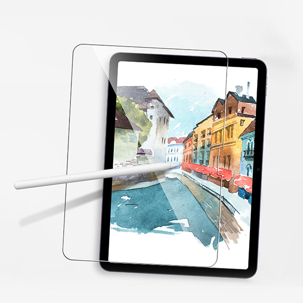 강화유리 필름 부착 이미지