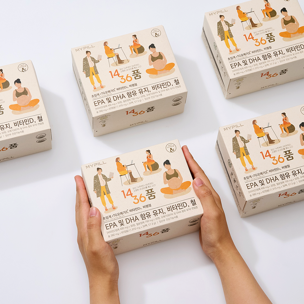 마이필 1436품 임신 중기 임산부 영양제 오메가3 비타민D 철분 올인원 멀티팩 영양제