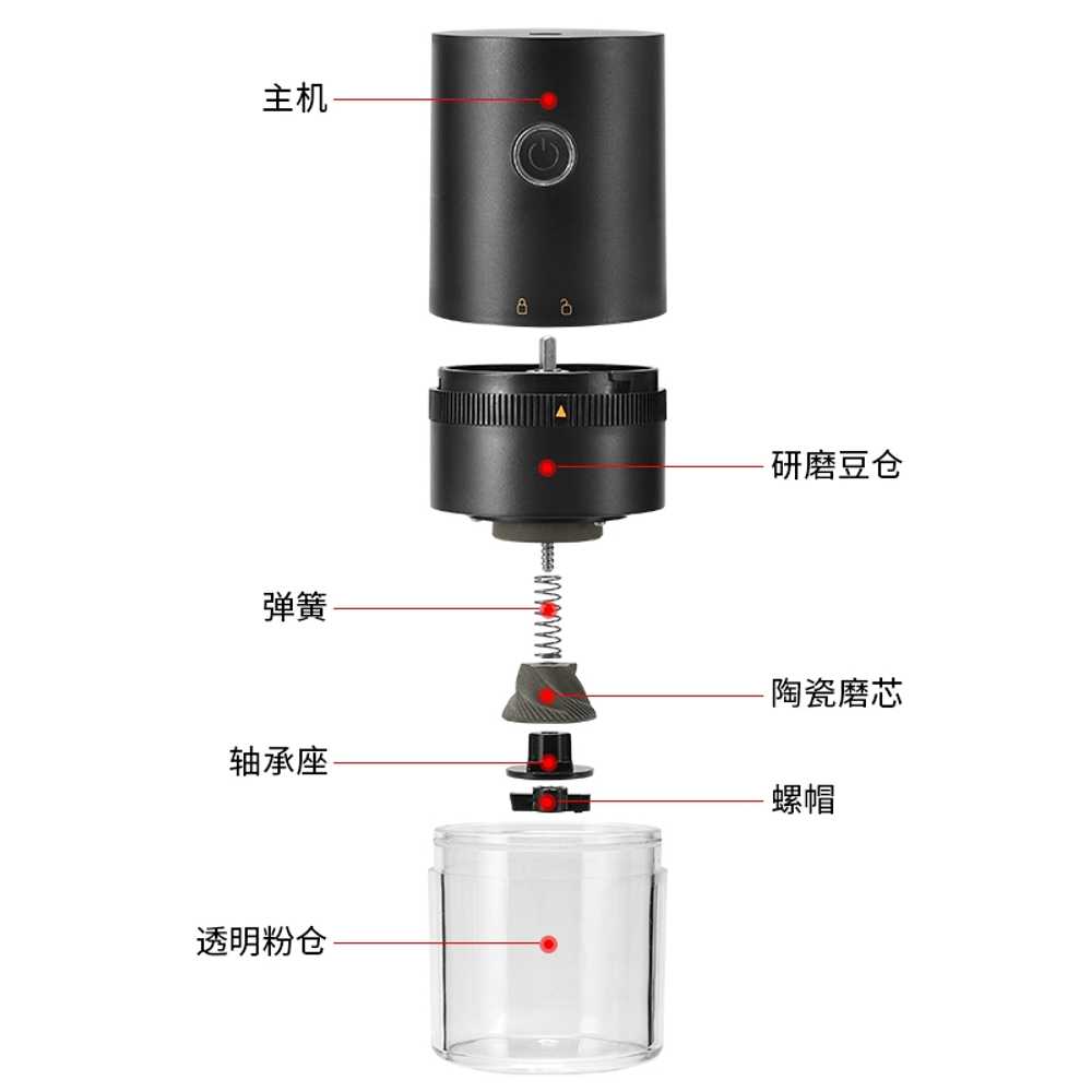 원두 그라인더 소형 전자동 홈카페 곡물 커피 분쇄기 - 상세 이미지 5