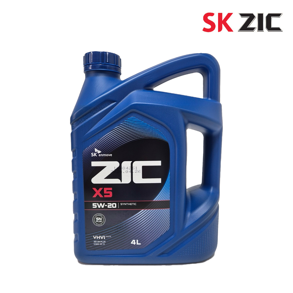 SK 지크 X5 4L 엔진오일 5w20 sp 등급 4리터