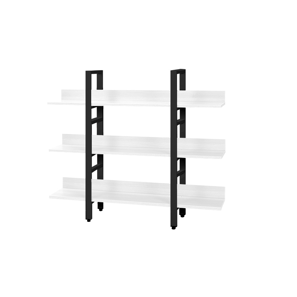 와이드책장 가벽깊은가로형 거실서재화레아 프리미엄L자형 3단1200 B 철제책장 화이트