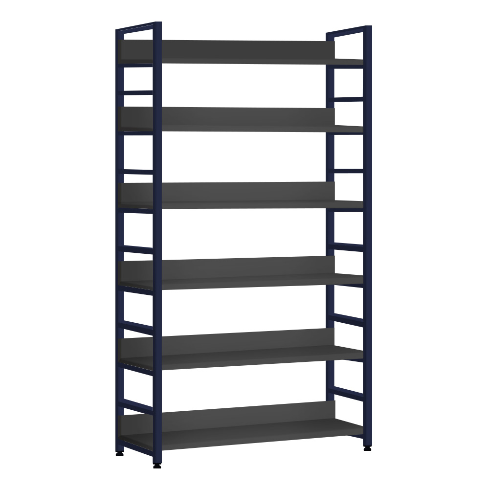 가벽와이드책장 깊은가로형 거실서재화레아 L자형 6단800 N 철제책장 그레이