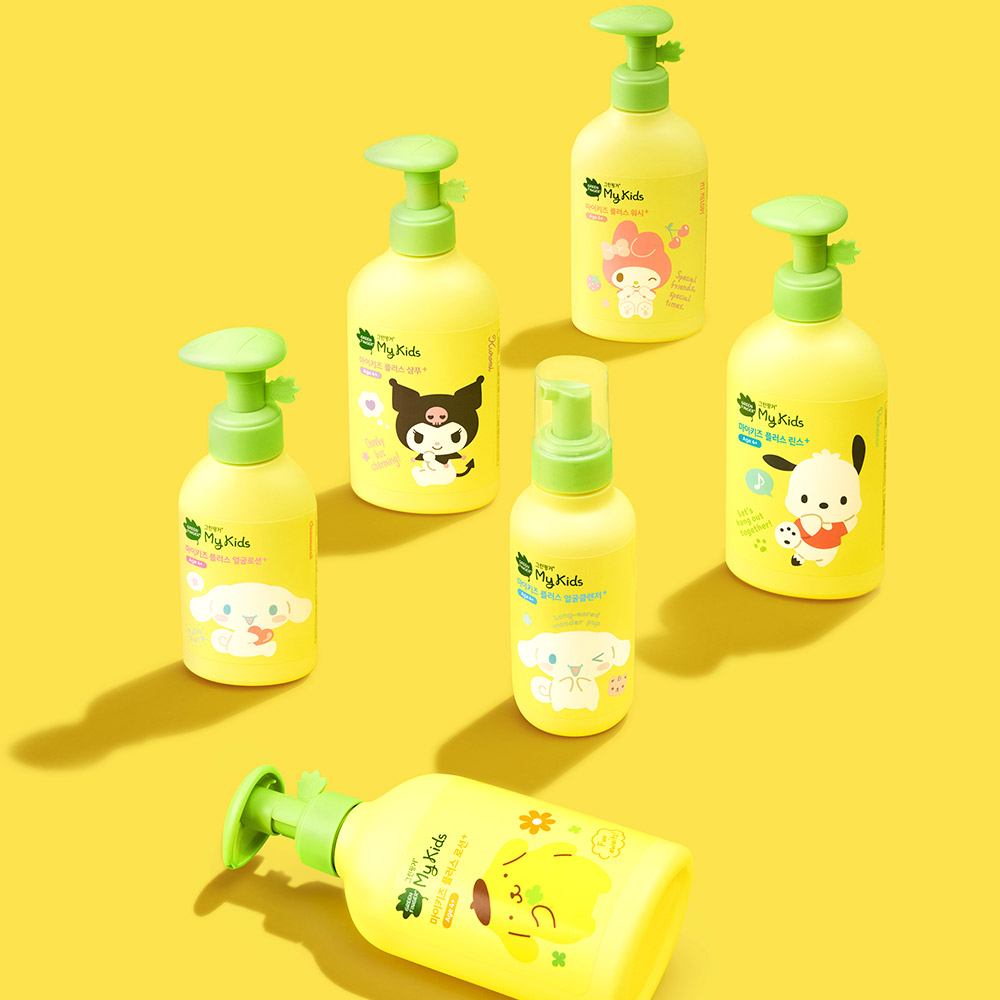 그린핑거 마이키즈 플러스 산리오 워시 320ml+샴푸 320ml 외 / 키즈용 어린이용 스킨케어