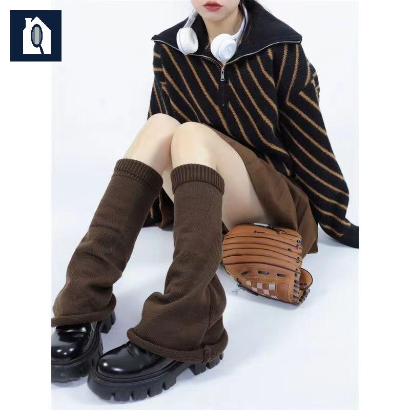 양산형지뢰계 발목 발토시 교복 일본애니 양말 갸루니삭스 여성용 루즈삭스 롱레그워머 시스루 - 상세 이미지 5