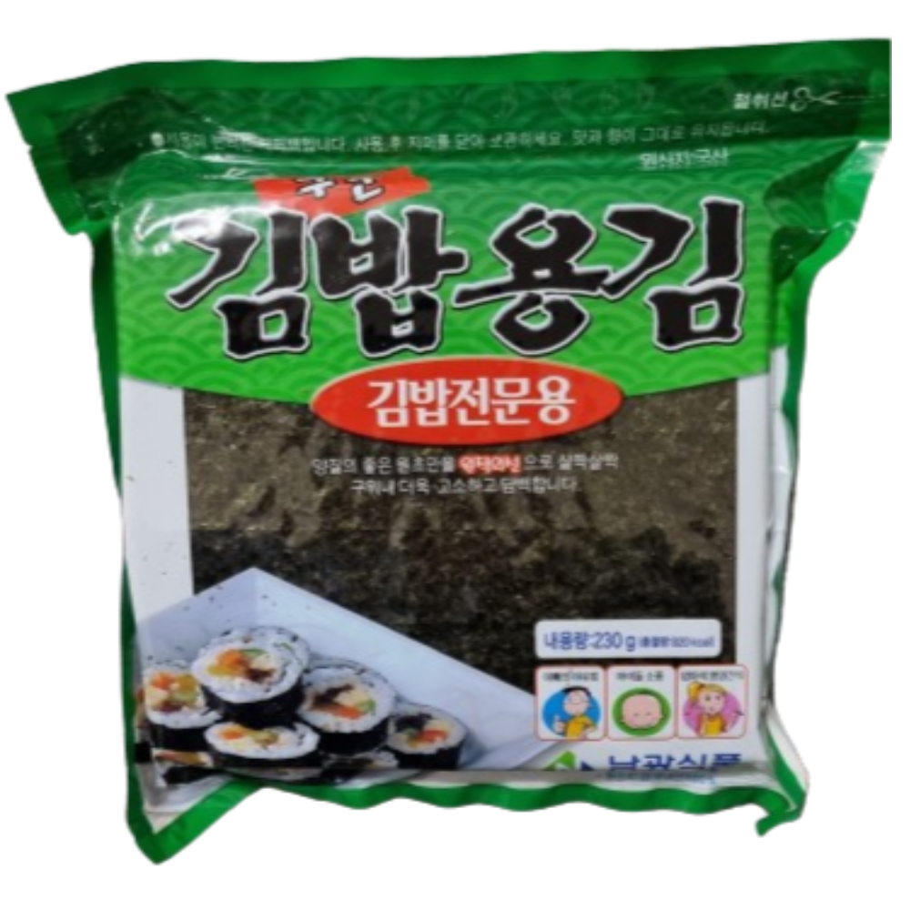남광 구운김밥김 업소용 김밥용김 100매 생김 무조미 230g 10봉 - 상세 이미지 3
