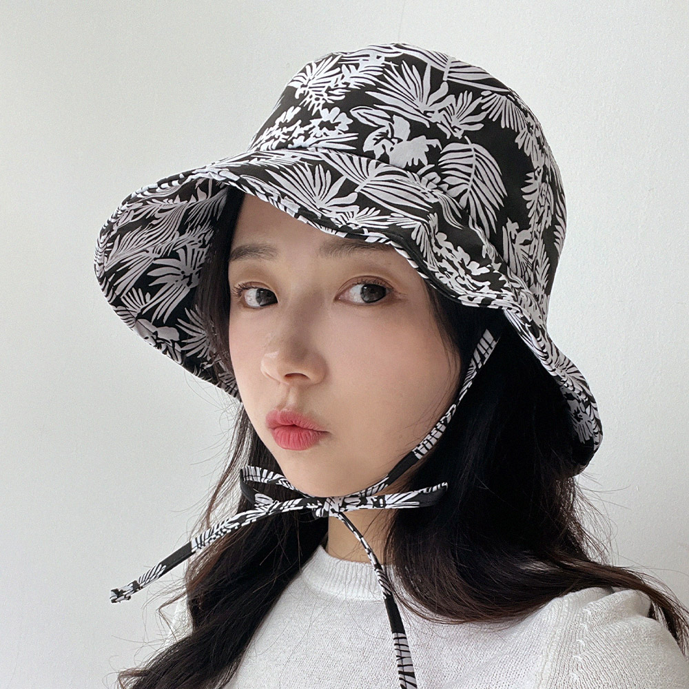 여름 팜트리 야자수 턱끈 벙거지 보넷 버킷햇 이미지 8