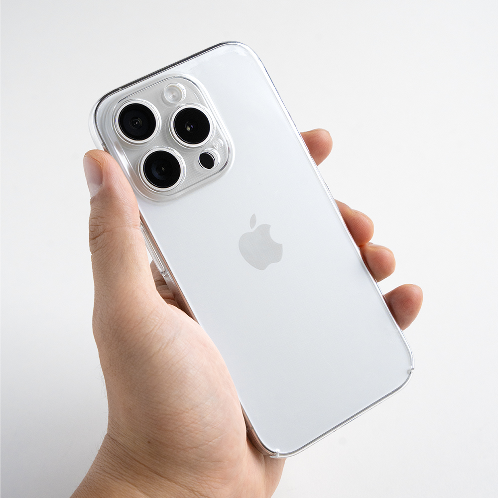 변색없는 아이폰 하드 슬림 케이스 투명, 아이폰15 프로 맥스
