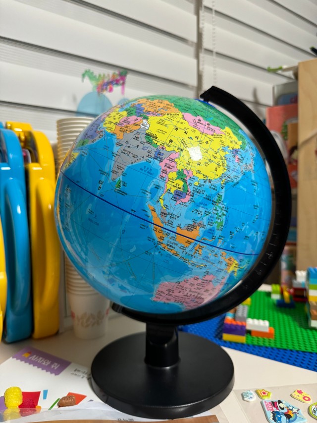 파파리브 유아 어린이 한글 표준 독도 지구본 25cm 인테리어 세계지도 이미지 4